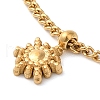 304 Stainless Steel Sun Charm Bracelets for Women BJEW-K237-09G-2