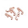 Rose Gold Plated Alloy Letter Pendants X-PALLOY-J718-01RG-J-2