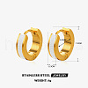 304 Stainless Steel Enamel Hoop Earrings FS-WG74D91-02-1