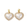 Brass Micro Pave Cubic Zirconia Pendants KK-P308-15G-1