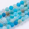 Natural Weathered Agate Beads Strands G-G589-8mm-14-1