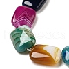 Natural Striped Agate/Banded Agate Beads Strands G-B137-B01-01A-4