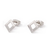 Non-Tarnish 201 Stainless Steel Stud Earring Findings with Hole EJEW-A071-27P-1