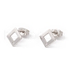 201 Stainless Steel Stud Earring Findings with Hole EJEW-A071-27P-1