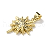 Brass Micro Pave Cubic Zirconia Pendants KK-M300-06G-02-2