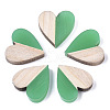 Resin & Wood Two Tone Cabochons RESI-R425-04B-1