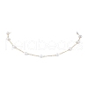 Round ABS Imitation Pearl Link Chain Necklaces NJEW-JN05144-2