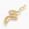 Brass Micro Pave Cubic Zirconia Links ZIRC-O026-12-NR-3