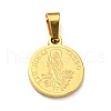 PVD Vacuum Plating 304 Stainless Steel Pendants STAS-D087-09G-1