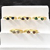 Brass Micro Pave Cubic Zirconia Cuff Rings for Women RJEW-F181-09G-2