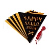 8Pcs Triangle with Word Happy Halloween Felt Ornaments DIY-B054-04-2