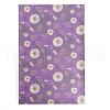 Daisy Flower Printed PVC Leather Fabric Sheets DIY-WH0158-61B-11-1
