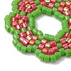 Seed Beads Beaded Charms PALLOY-MZ00205-04-3