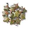 Natural Unakite Pendants G-B127-12P-12-1