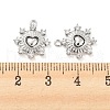 Brass Micro Pave Cubic Zirconia Charms KK-E090-32P-3