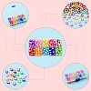 400Pcs 9 Colors Heart Acrylic Beads TACR-YW0001-94-4