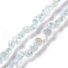 Transparent Electroplate Glass Beads Strands GLAA-E036-06A-1