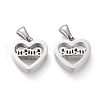 Non-Tarnish Mother's Day 304 Stainless Steel Pendants STAS-F253-01P-2