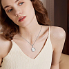BENECREAT 1Pc Rhodium Plated 925 Sterling Silver Cage Pendants STER-BC0002-42P-6