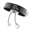 Constellation Adjustable Polyester &  Stainless Steel Bracelets PW-WG542AF-09-1