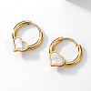 Elegant Heart Stainless Steel Hoop Earrings PA2718-2