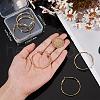Beebeecraft 3 Pairs Brass Hoop Earrings for Women EJEW-BBC0001-66G-02-3