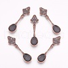 Tibetan Style Alloy Big Pendants TIBEP-A19597-R-FF-2