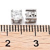 Rhodium Plated Real Platinum Plated 925 Sterling Silver Bead STER-H111-05P-01-3