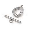 Oval 304 Stainless Steel Toggle Clasps STAS-L022-537P-2