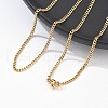 Unisex PVD Vacuum Plating 304 Stainless Steel Curb Chain/Twisted Chain Necklaces STAS-D0002-34G-3