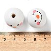 Printed Wood European Beads WOOD-Z002-02B-3