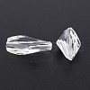 Transparent Clear Acrylic Faceted Teardrop Beads X-TACR-S078-01-1