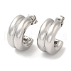 Non-Tarnish 304 Stainless Steel Round Stud Earrings EJEW-Z022-28P-1