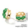 Fashionable Minimalist Multicolor Brass Enamel Hoop Earrings for Elegant and Unique Ear Accessories IC8285-1-1