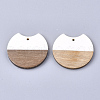 Resin & Walnut Wood Pendants RESI-T023-A-11H-1-2