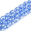 Electroplate Glass Beads Strands EGLA-R008-11x8mm-6-1