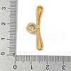 Brass Micro Pave Cubic Zirconia Beads KK-P283-18G-3