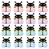 DICOSMETIC 16Pcs 4 Colors Bees Food Grade Eco-Friendly Silicone Focal Beads SIL-DC0001-42-7