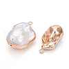 Electroplated Natural Keshi Pearl Pendants PEAR-S019-05D-02-2