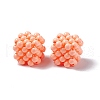 Handmade Opaque Plastic Woven Beads KY-P015-06C-2