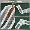10 Yards Hot Stamping Polyester Satin Ribbons SRIB-WH0011-169B-4