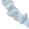 Natural Aquamarine Chip Beaded Stretch Bracelets BJEW-JB11133-09-4