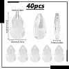 SOFPLATE 40Pcs Faceted Teardrop Glass Pendants GLAA-SP0001-11B-2
