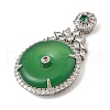 Dyed Natural Green Chalcedony Pendants G-S001-03P-3