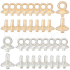 SUNNYCLUE 600Pcs 2 Colors CCB Plastic Cup Pearl Peg Bails Pin Pendants CCB-SC0001-04-1