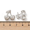 Cherry Brass Stud Earrings EJEW-F895-18P-5