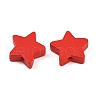 Spray Painted Wood Beads WOOD-F017-01C-2