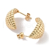 Brass Textured Teardrop Stud Earrings EJEW-M239-07G-2
