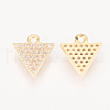 Brass Micro Pave Cubic Zirconia Charms ZIRC-Q002-137G-2
