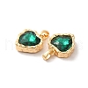 Brass Micro Pave Cubic Zirconia Pendants KK-M243-02G-3